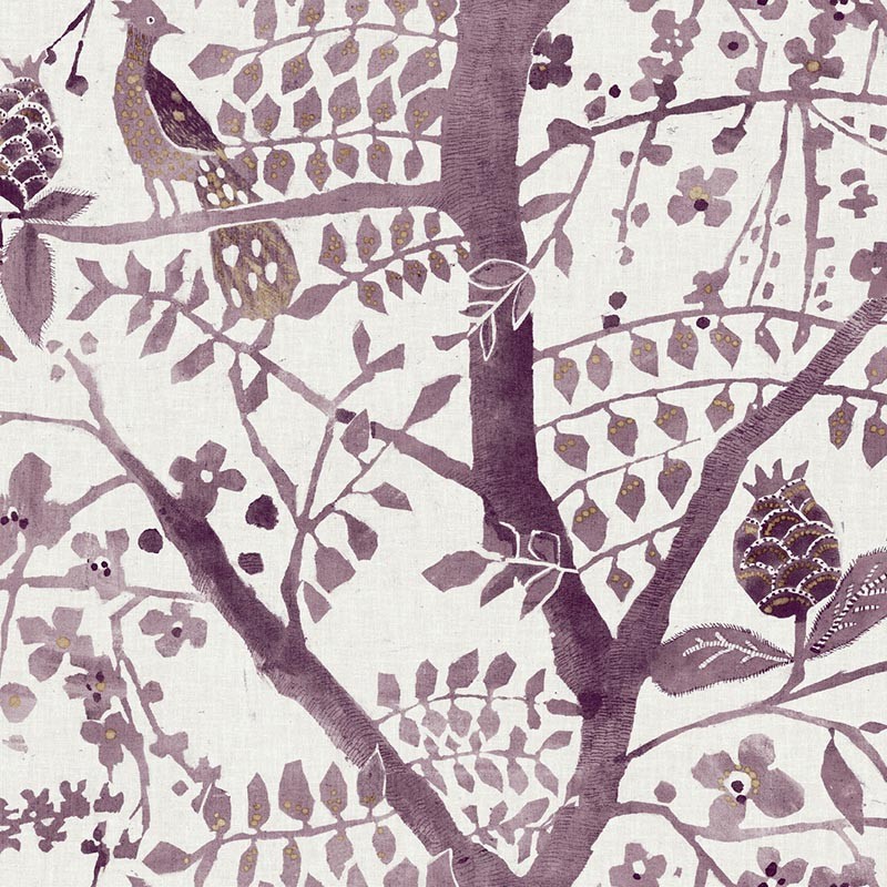 Papel pintado York del Catálogo Boho Luxe Peacock Block Print BO6631