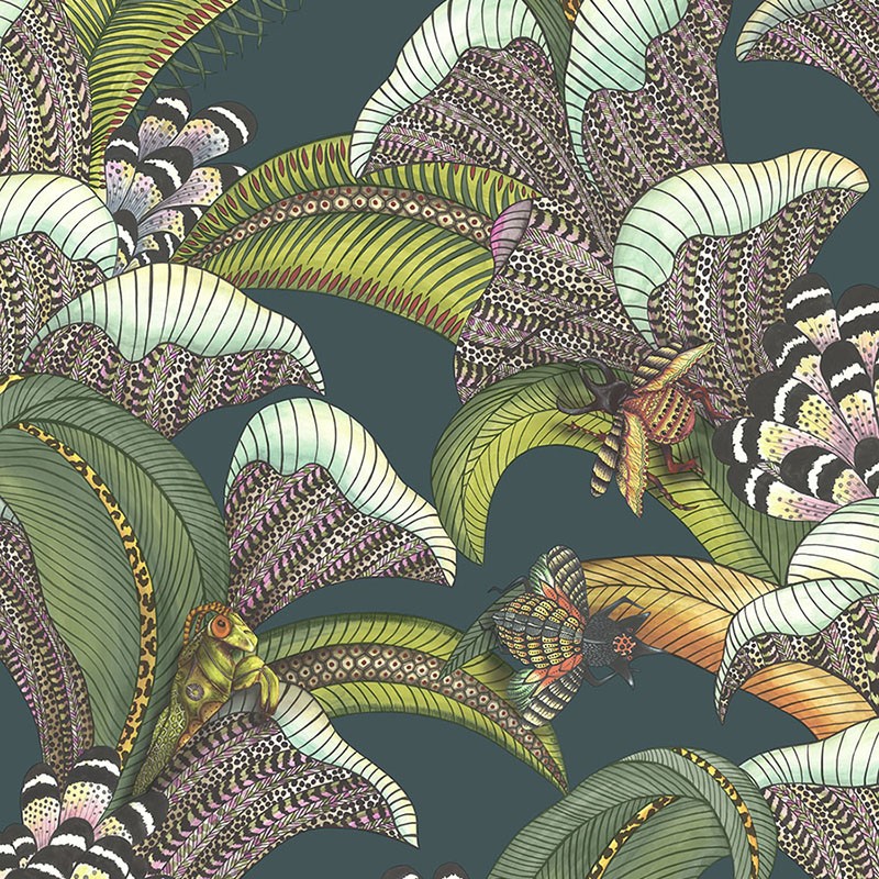 Papel pintado Cole & Son Ardmore Jabula Hoopoe Leaves 119-1007
