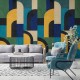 Mural Saint Honoré One Roll One Motif  Modernism Shapes 1860-2666