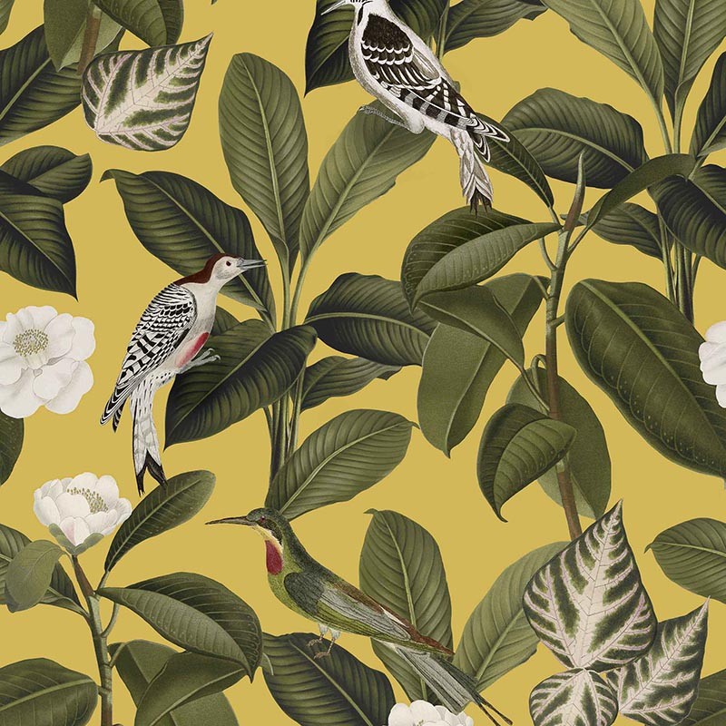 Papel Pintado Coordonné Feria Rocío Cúrcuma A00208