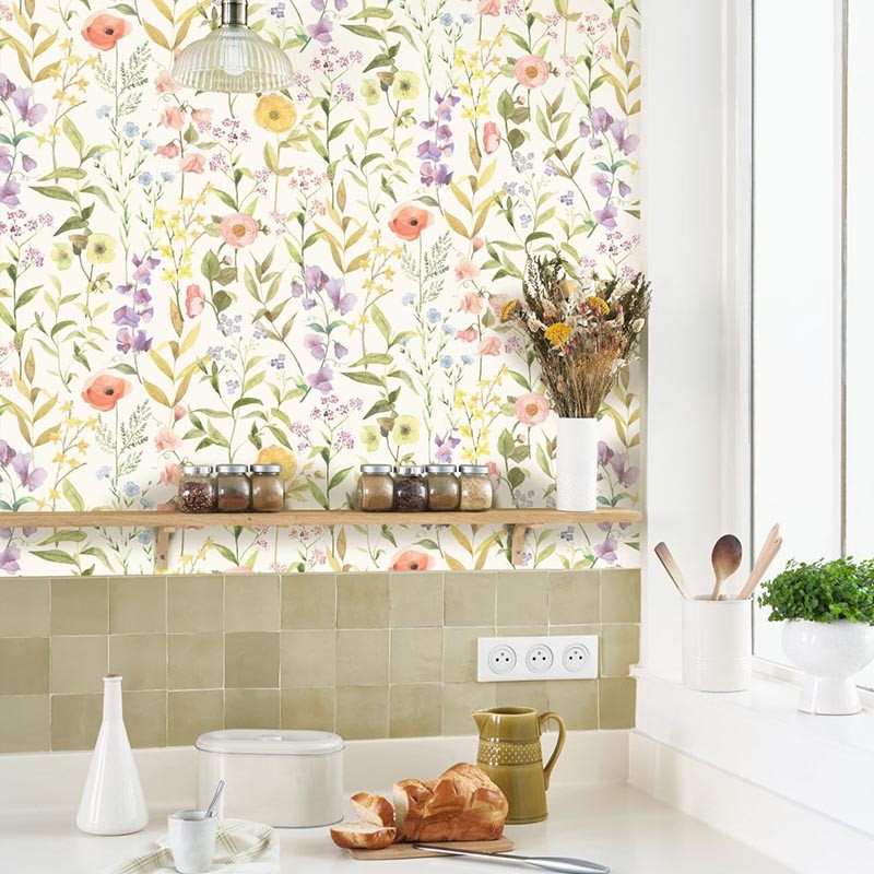 Papel pintado Fleurs Des Champs de Gardens Casadeco GADN87650825
