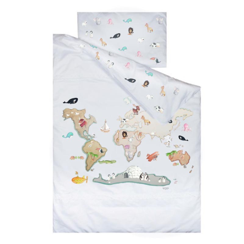 Funda Nórdica Sueños de Cigüeña 2022 Mapamundi SDC-FN-06