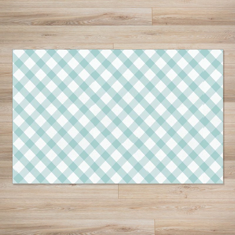 Alfombra Vinílica Sueños de Cigüeña Vichy Mint SDC-RUG-02