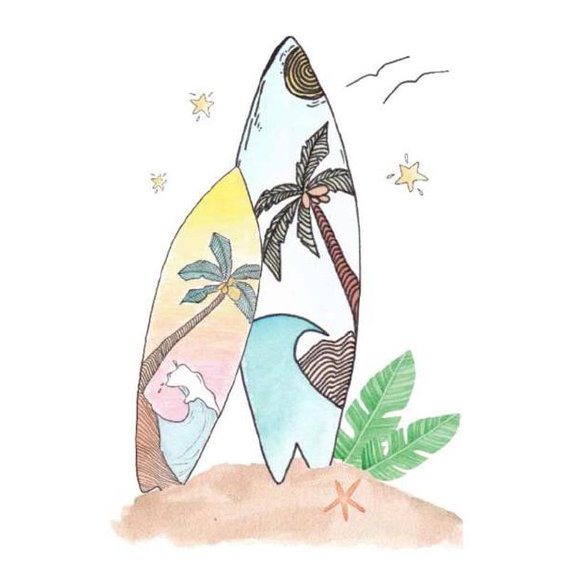 Vinilo Sueños de Cigüeña Teen Twin Surf Palmera SDC-TEEN-18
