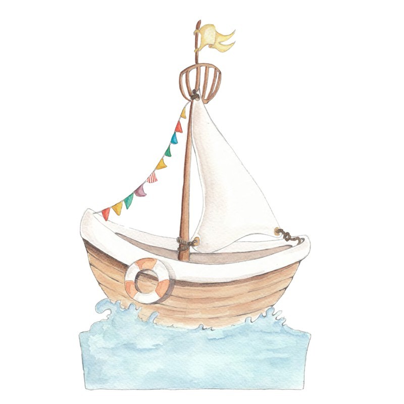 Vinilo Sueños de Cigüeña Headboards Little Boat SDC-VIN-CAB-003