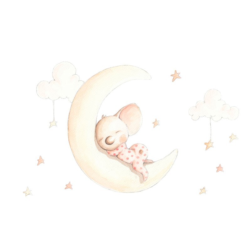 Vinilo Sueños de Cigüeña Decorata Sueños en la Luna SDC-SD-20-004