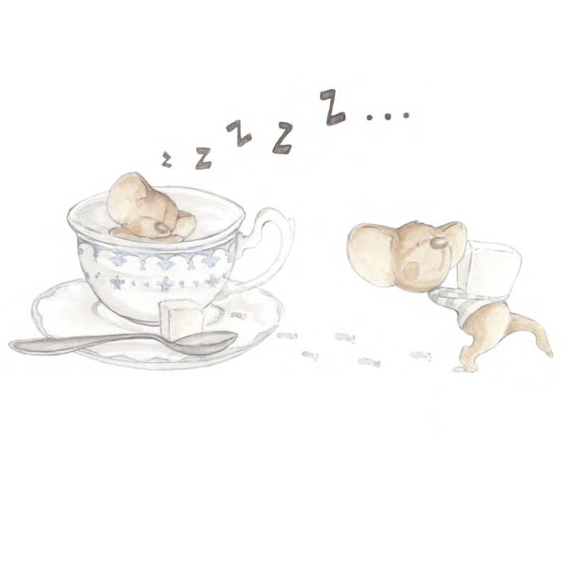 Vinilo Sueños de Cigüeña Había una vez Tacita de té SDC-VIN-HV-008