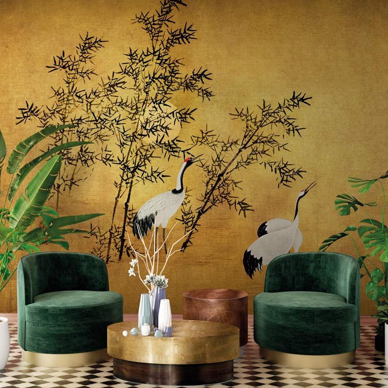 Panorama Cranes V116-1 Papel pintado ICH