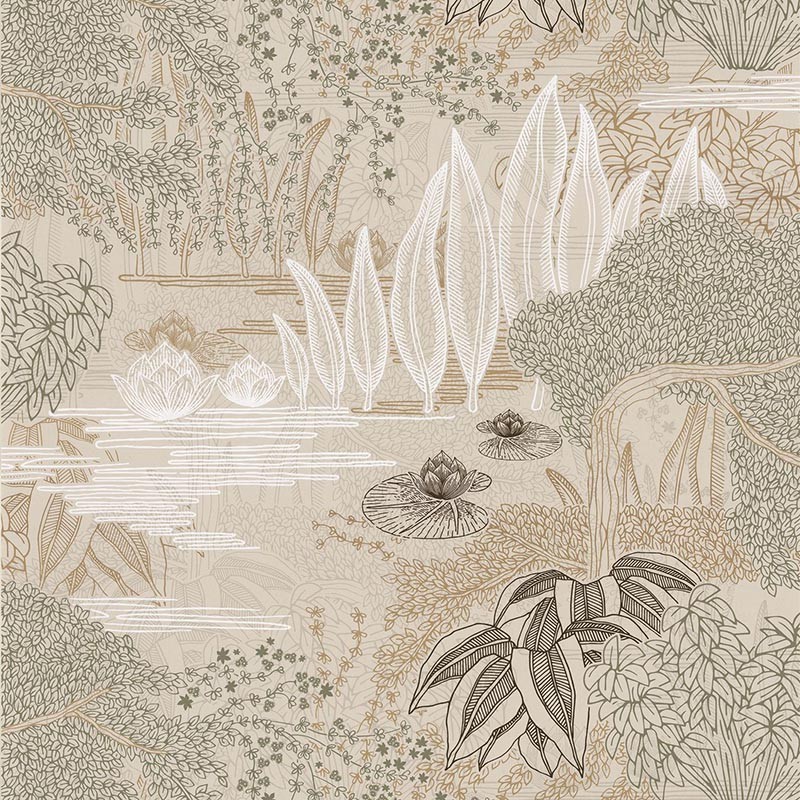 Papel pintado de Casamance Square Jasmin 75680100