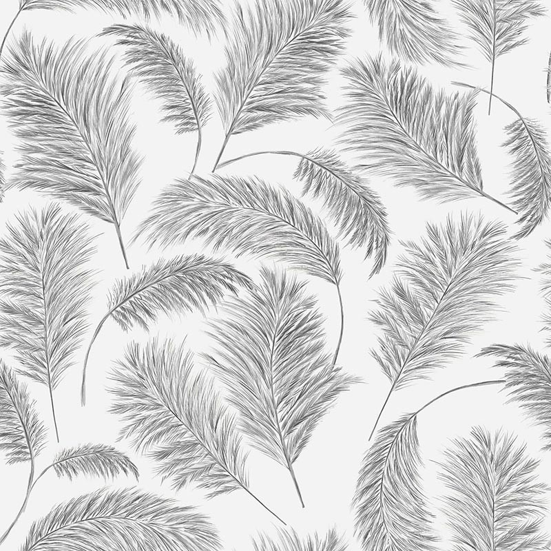 Papel pintado Coordonné Olivar Plumero Plata A00525