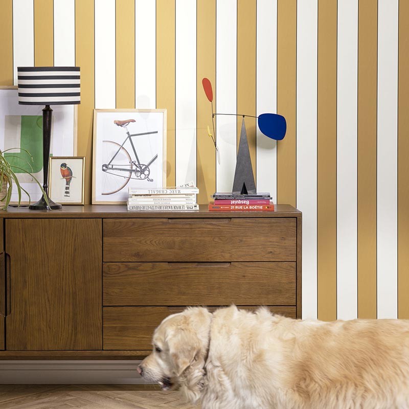 Papel pintado Caselio Basics Golden Lines BAI101072124