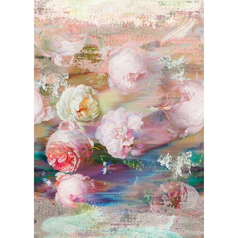 Mural Iberostil Dreaming of Nature Glitch Museum Roses INK7748