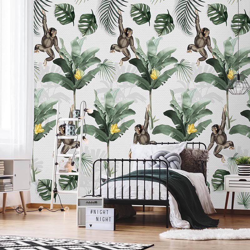 Mural infantil Iberostil Olive & Noah It's a Monkeytown INK7840