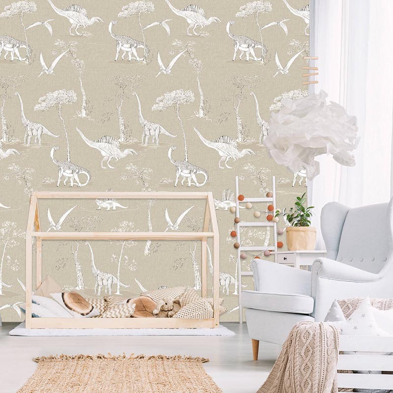 Mural infantil Iberostil Olive & Noah Dino Toile INK7829