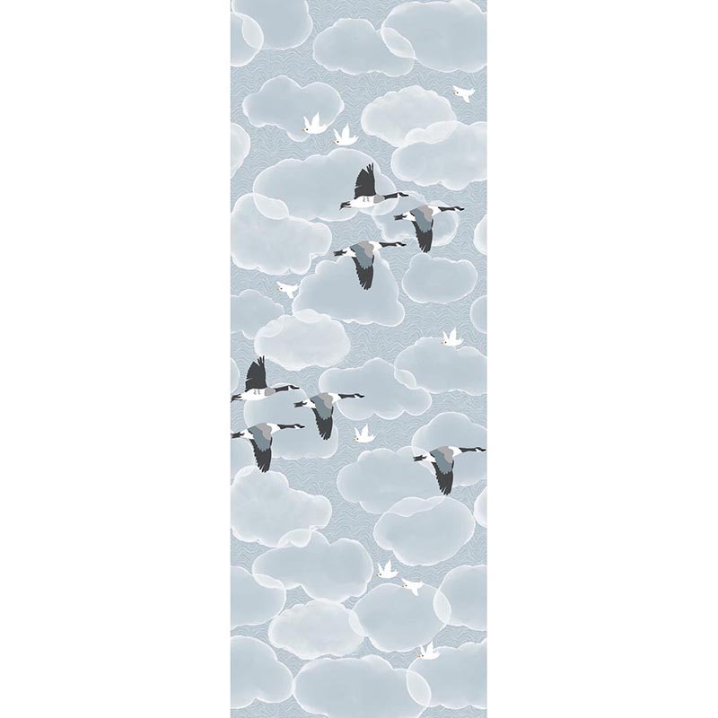 Mural infantil Iberostil Olive & Noah Soft Blue Clouds INK7820