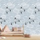 Mural infantil Iberostil Olive & Noah Soft Blue Clouds INK7820