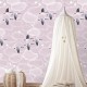 Mural infantil Iberostil Olive & Noah Soft Lilac Clouds INK7819