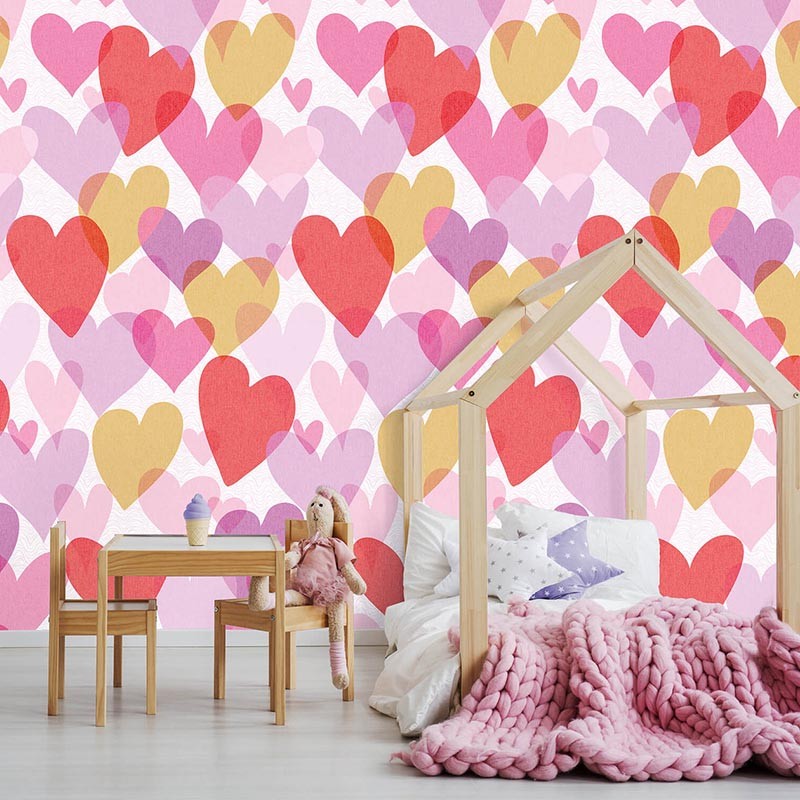 Mural infantil Iberostil Olive & Noah More Hearts INK7818