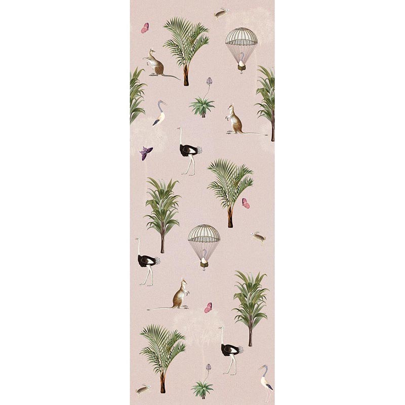 Mural infantil Iberostil Olive & Noah Ostrich Repeat INK7806