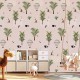 Mural infantil Iberostil Olive & Noah Ostrich Repeat INK7806