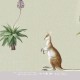 Mural infantil Iberostil Olive & Noah Ostrich Repeat INK7804