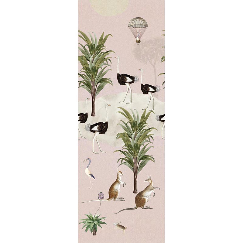 Mural infantil Iberostil Olive & Noah Ostrich Jungle INK7805