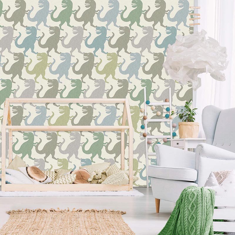 Mural infantil Iberostil Olive & Noah Dino Wall INK7844