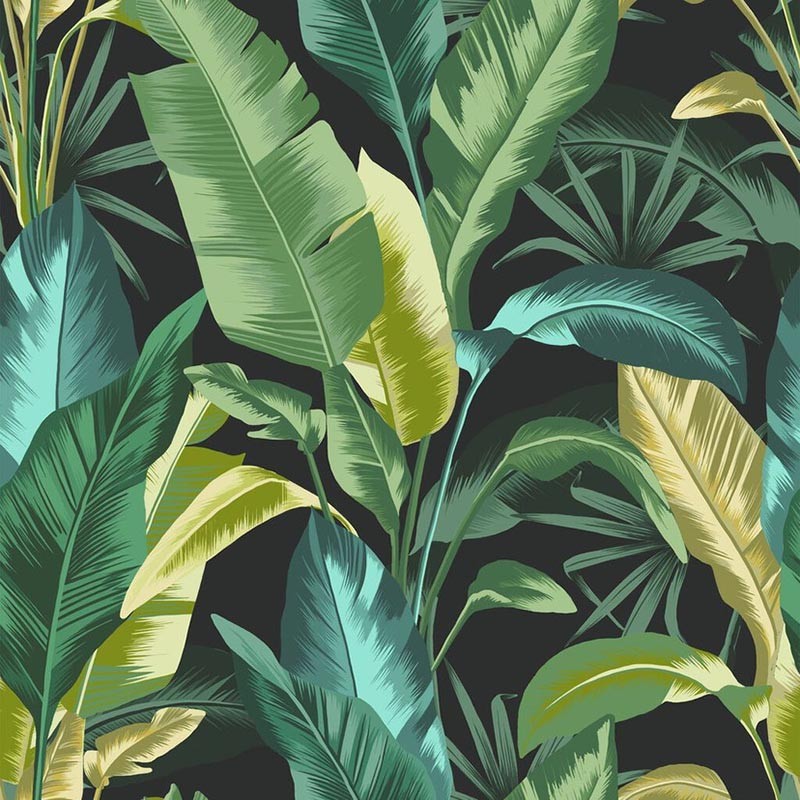 Papel pintado Saint Honoré Envy Leaf It Out Midnight 1541-118721