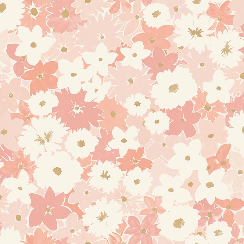 Papel pintado infantil Caselio Let's Go Girls Flora LGG104410479