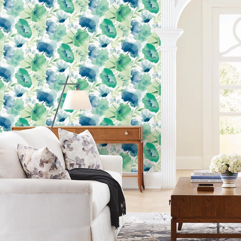 Papel pintado York Wallcoverings Blooms Watercolor Bouquet BL1774