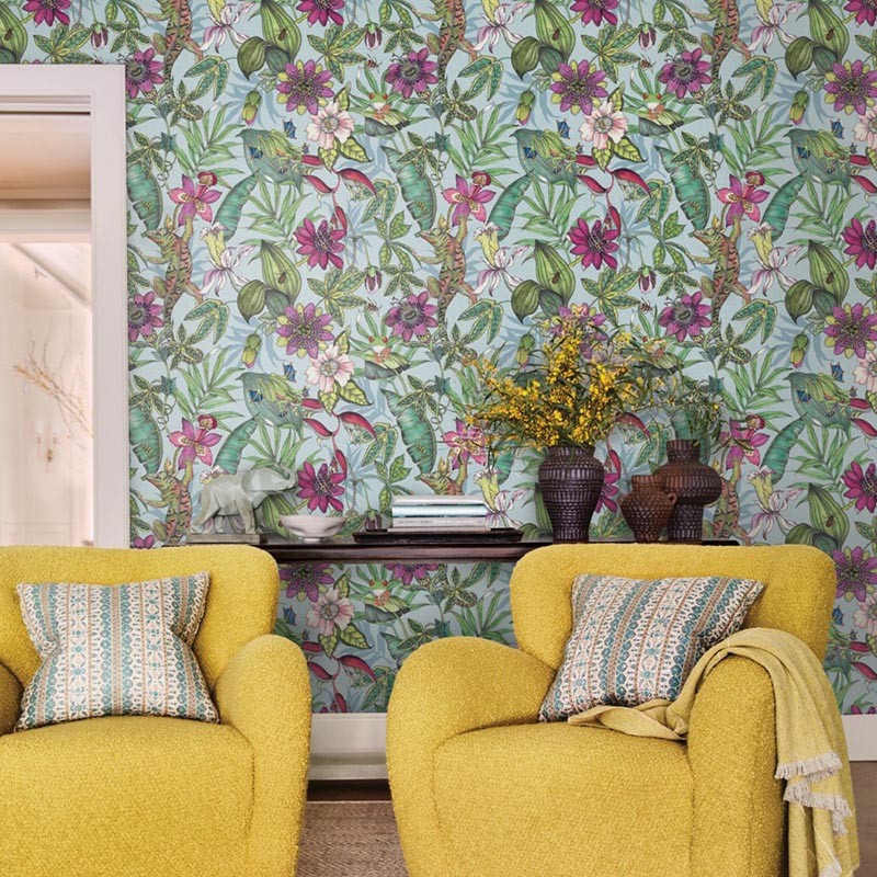 Papel pintado York Wallcoverings Blooms Rainforest BL1701
