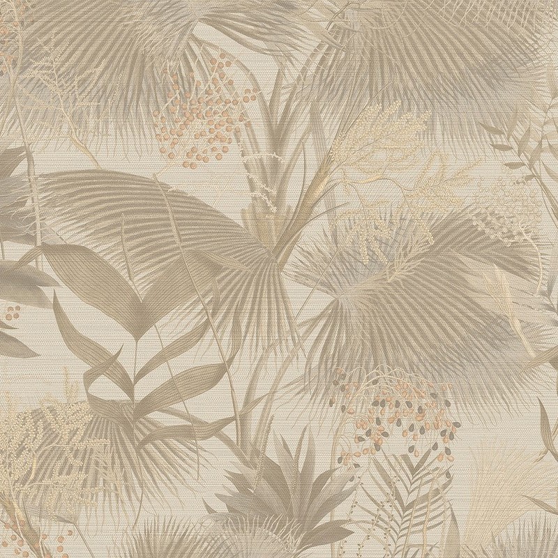 Papel Pintado Jannelli & Volpi Straw Palme Tahití 50501