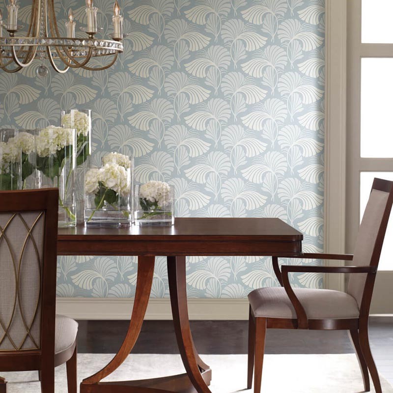 Papel pintado York Wallcoverings After Eights Dancing Leaves 1881-DT5132