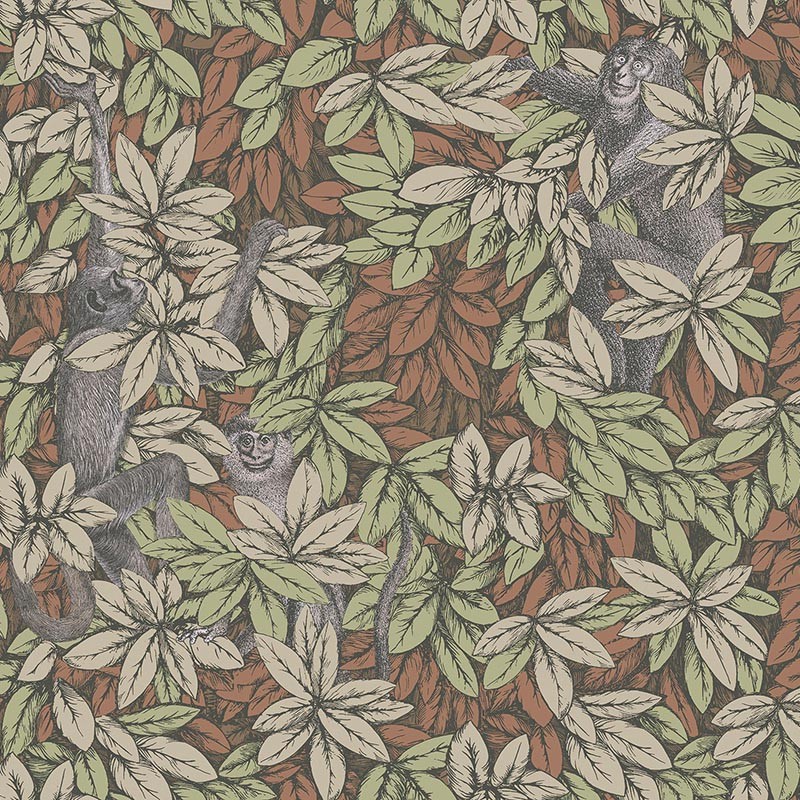 Papel Cole & Son Fornasetti Senza Tempo II Foglie y Scimmie 123-10047
