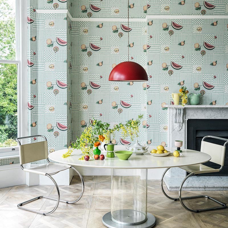 Papel Cole & Son Fornasetti Senza Tempo II Frutta e Geométrico 123-6029