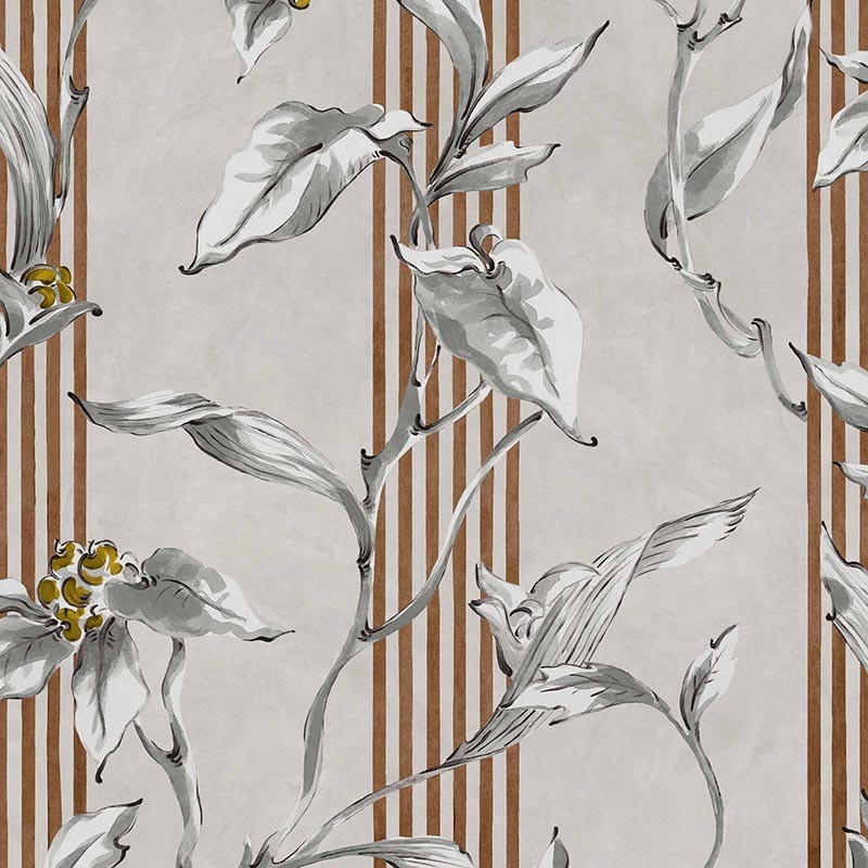 Papel Coordonné Ybarra & Serret Palacio Cristal Trepadora Plata YSP0416