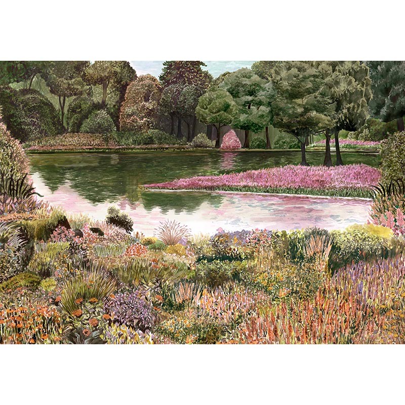 Mural Coordonne Lur Jardín del Espejo Otoño A00639