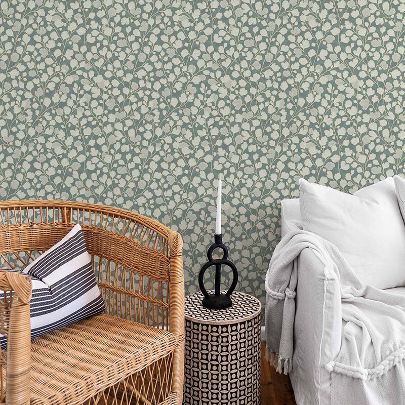Papel Pintado Coordonne Lur Robledal Aqua A00616