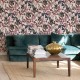 Papel Pintado Coordonne Lur Jardín Rojo Rosa A00605