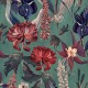 Papel Pintado Coordonne Lur Jardín Rojo Menta A00603