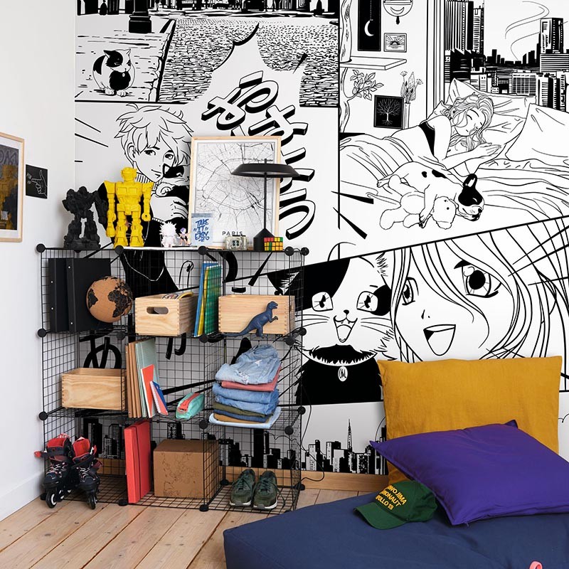 Mural Caselio Les Minis Mondes Le Monde du Manga MNM105849005