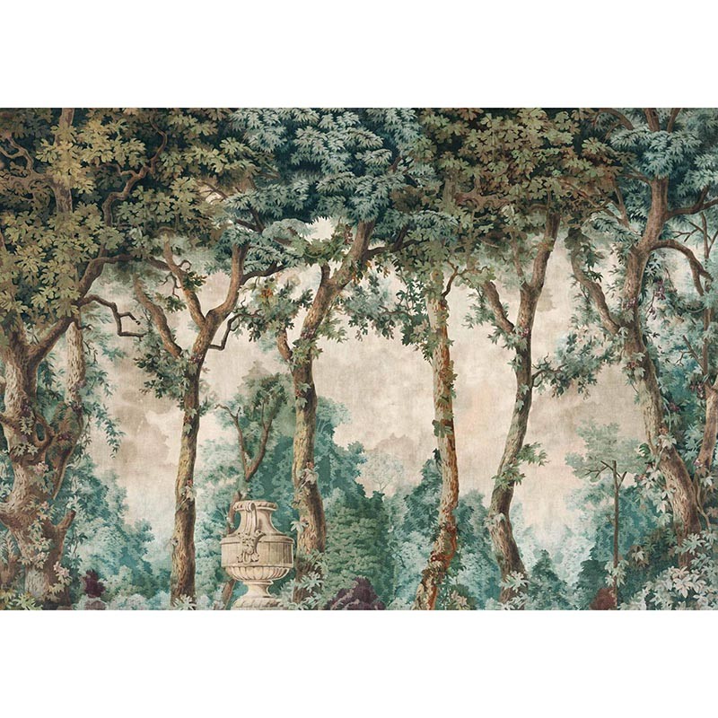 Mural Coordonne Victorian Byron Poem Green B00371