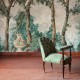 Mural Coordonne Victorian Byron Poem Green B00371