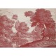 Mural Coordonne Victorian Engraving Red B00370