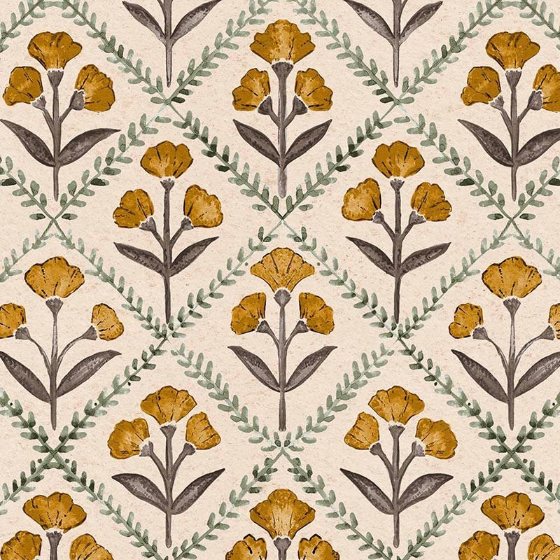 Papel pintado Coordonne Victorian Poppy Curry B00319