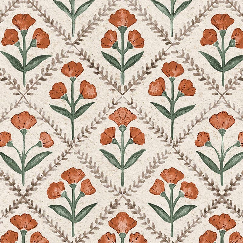 Papel pintado Coordonne Victorian Poppy Clay B00323