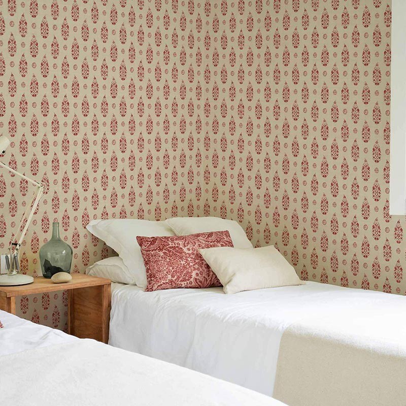 Papel pintado Coordonne Victorian Paisley Red B00327