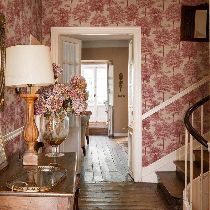 Papel pintado Coordonne Victorian Chestnut Tree Red B00351