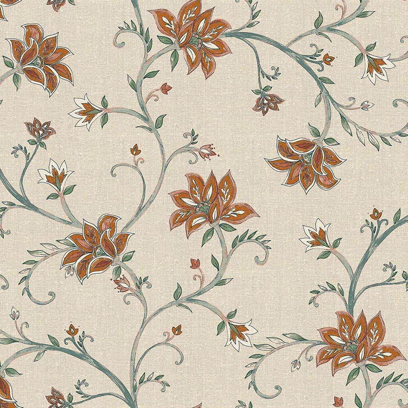 Papel pintado Coordonne Victorian Lily Green B00330