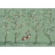 Mural Coordonne Forbidden City Crowned Crane Turquoise B00161